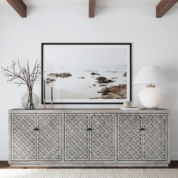Jonas 6 Door Antique Blue Sideboard Buffet by Kosas Home
