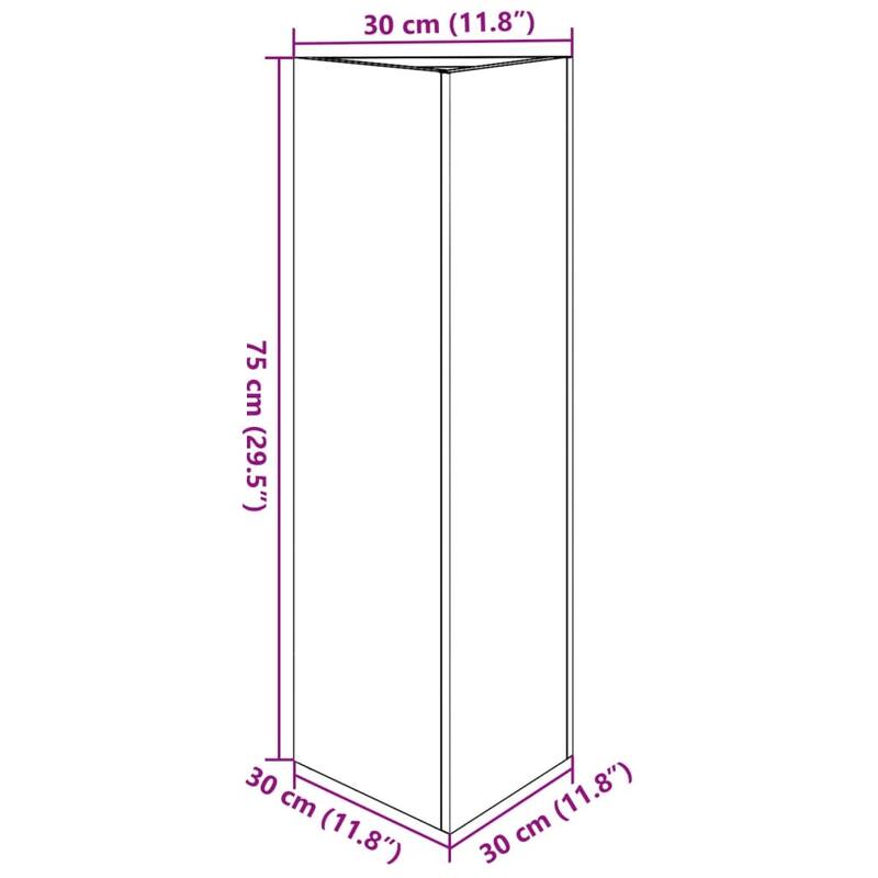 vidaXL Garden Planter Brown Weathering steel 29.5 in tall, 11.8 in wide - 10.2 x 11.8 x 29.5