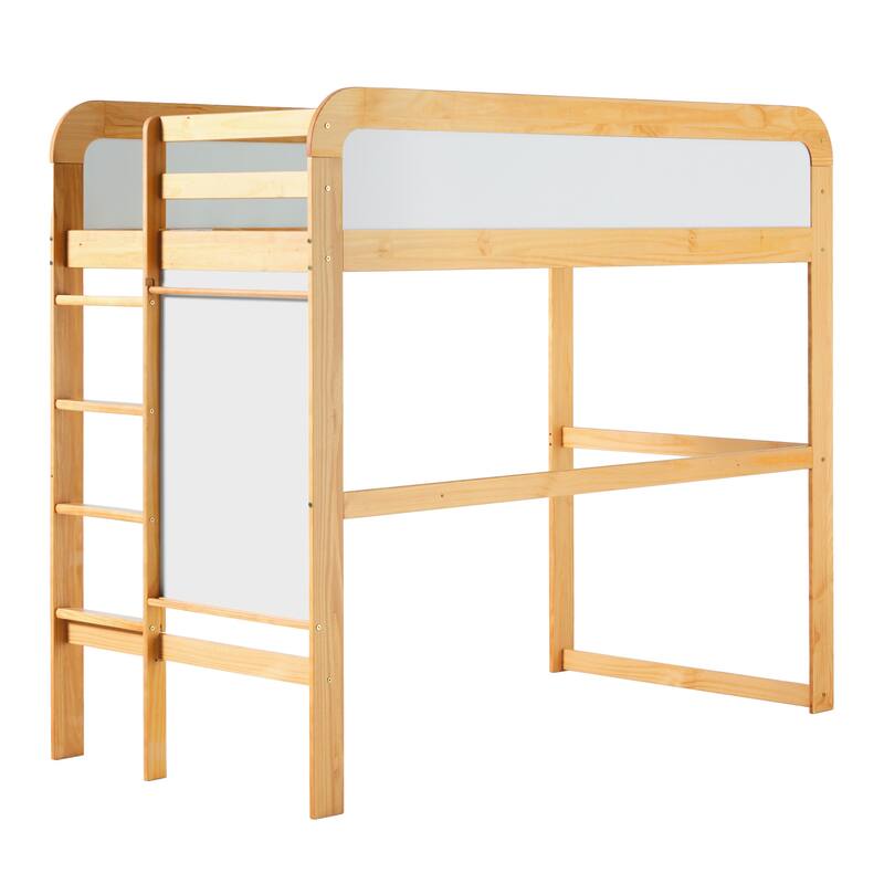 Walker Edison Twin Loft Bed with Ladder