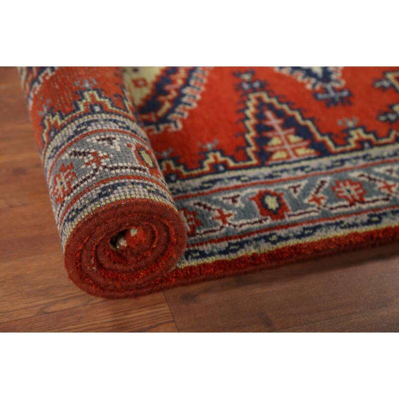 Orange Viss Indian Accent Rug Handmade Wool Carpet - 3'0"x 5'0"