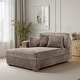 preview thumbnail 3 of 150, 42" W Plush Corduroy Upholstered Chaise Lounge Sleeper for Living