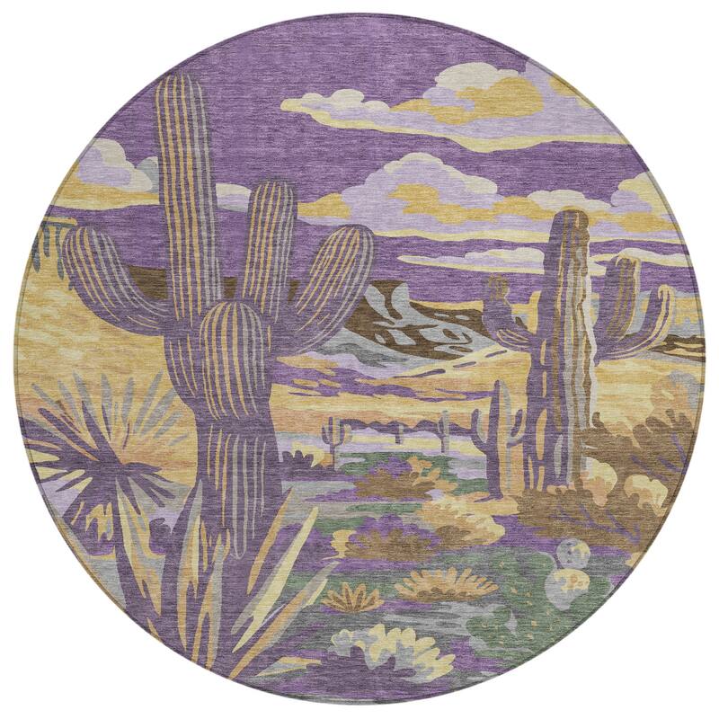 Machine Washable Indoor/ Outdoor Southwestern Mesa Chantille Rug