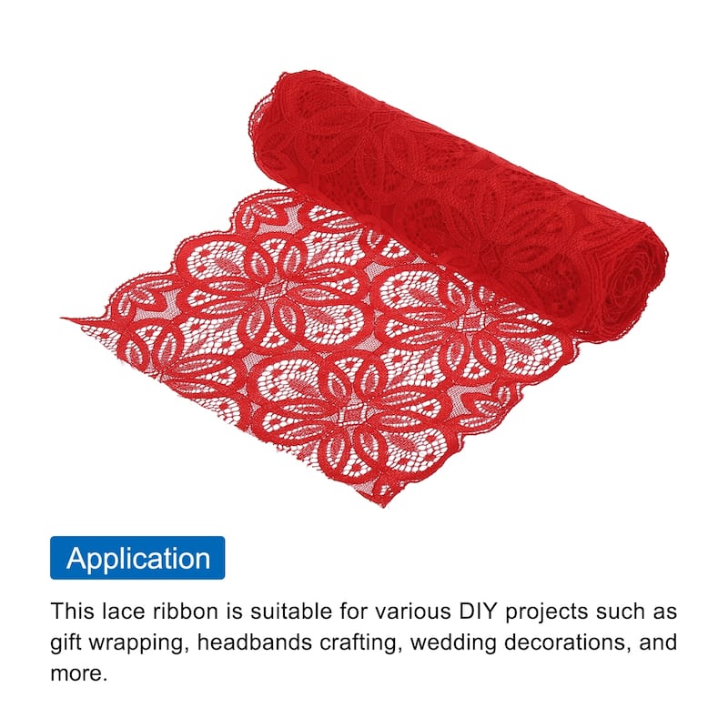 Lace Ribbon 7 Inch Lace Flower Trim for Craft Gift Wrappers Wedding