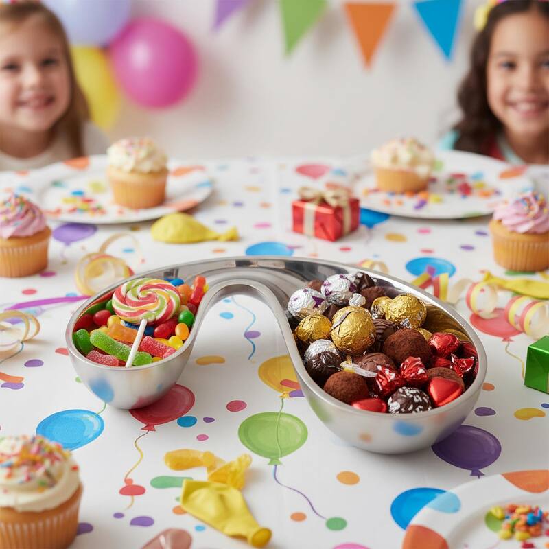 Nambe Morphik Olive Bowl - 7" x 11" x 4.5"