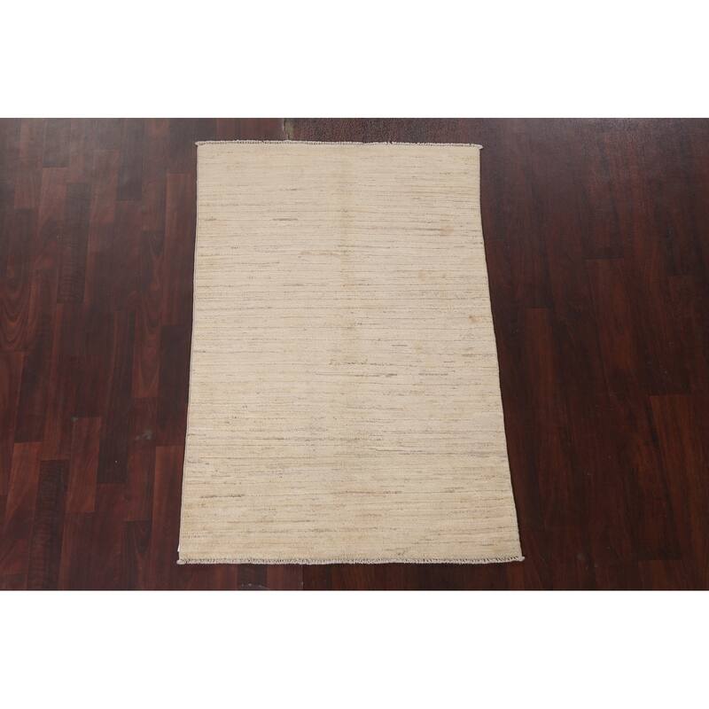Contemporary Gabbeh Kashkoli Oriental Area Rug Handmade Wool Carpet - 3'3" x 4'10"