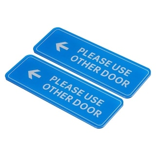 Please Use Other Door Left Arrow Signs, Acrylic Self Adhesive Door 