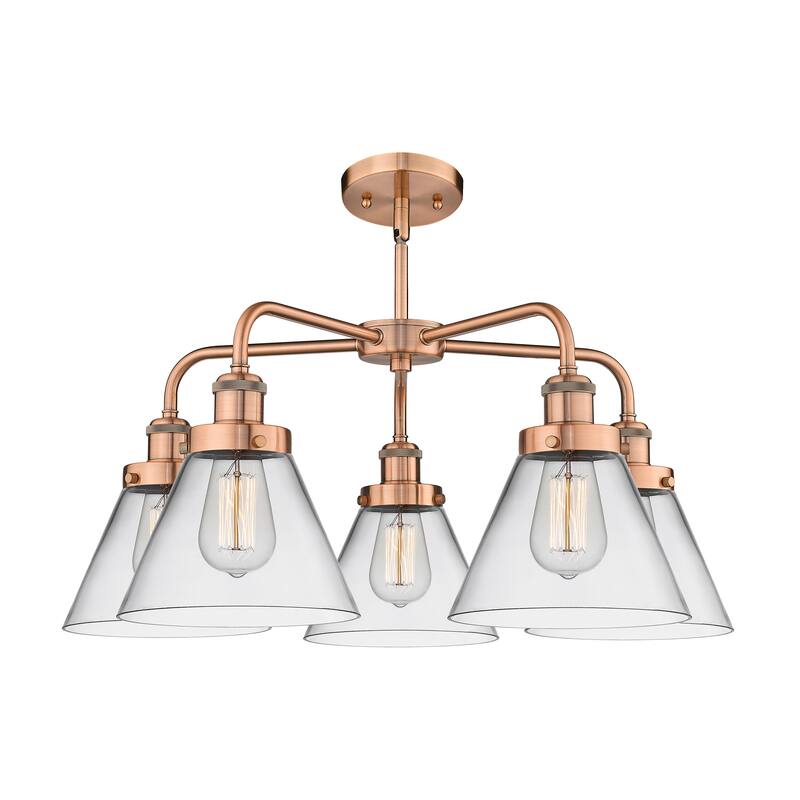 Innovations Lighting Cone - 5 Light 26" Stem Hung Chandelier