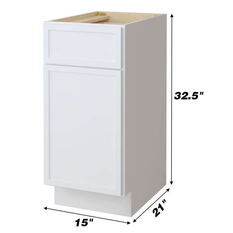 Vanity Art 15" Freestanding Single Base Storage Cabinet with Soft Close Door