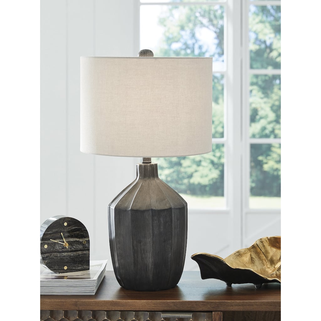 Signature Design by Ashley Jilton Black Table Lamp - 14" W x 14" D x 25" H