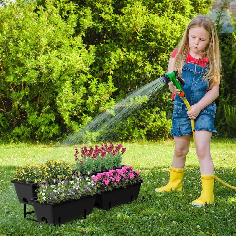 2 Tier Vertical Garden Planter for Flower Fruit Vegetable with Drain Holes