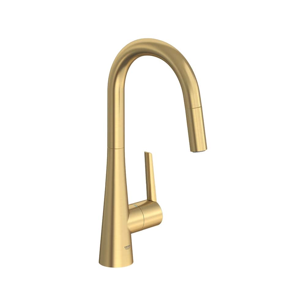 Grohe Zedra 1.75 GPM Single Hole Pull Down Kitchen Faucet with