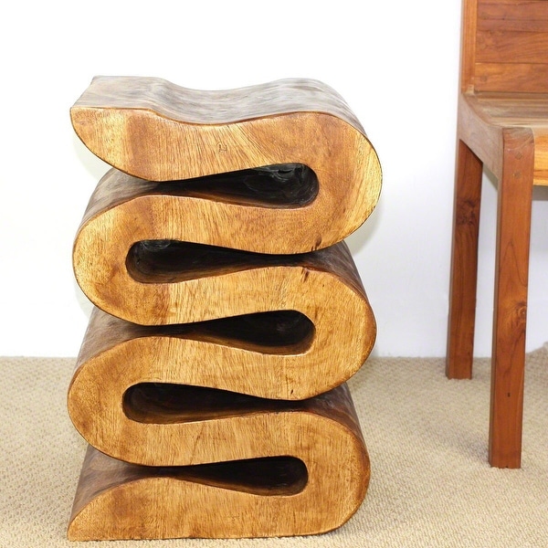 Haussmann Wood Wave Verve Accent Snake Table - 14 x 14 x 20. Opens flyout.