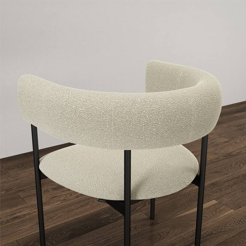 Amisco Julius Upholstered Dining Chair with arms and Metal Legs
