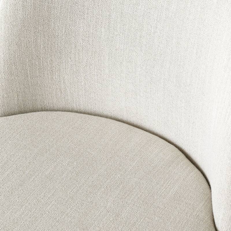 Modern Linen-Blend Parsons Dining Chairs with Solid Wood Legs