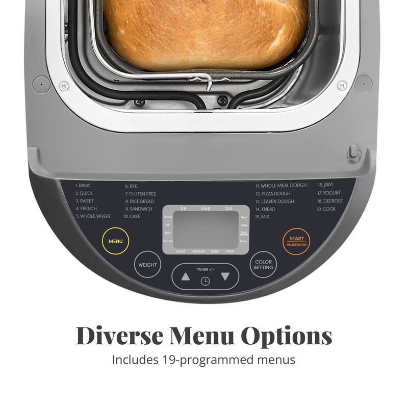 Elite Cuisine EBM5318 2lb Programmable Bread Machine