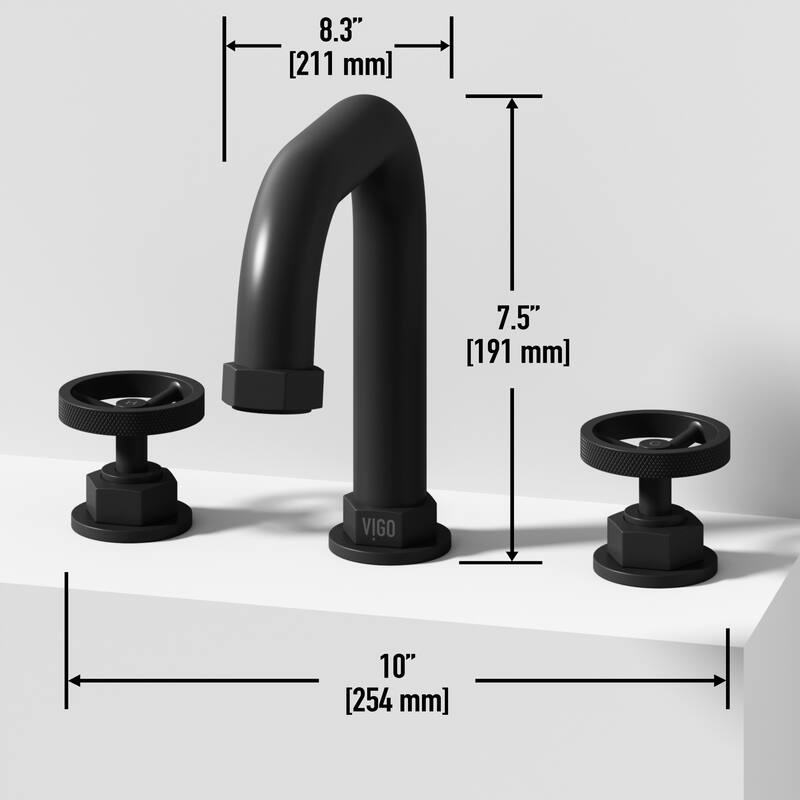 VIGO Hart 7" H 2-Handle Widespread Bathroom Faucet