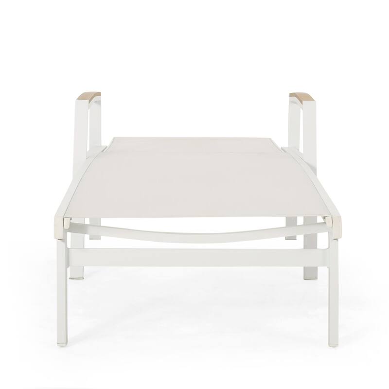 Rustic Outdoor Wicker Chaise Lounge