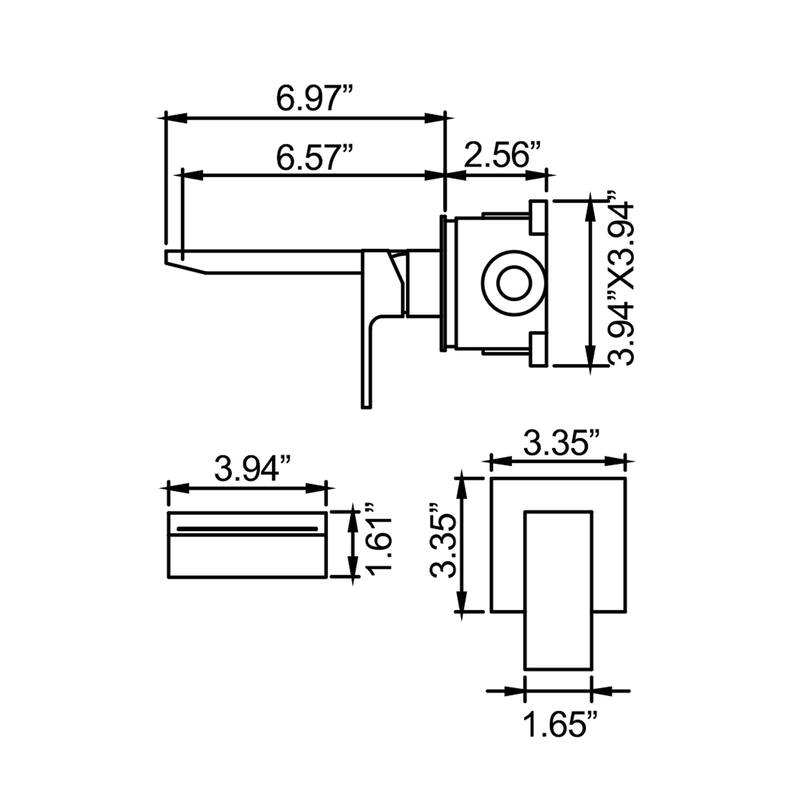 Wall Mount Bathoom Faucet Waterfall Brushed Gold Bathroom Sink Faucet Single Handle Modern 2 Holes Basin Vanity Taps With Valve
