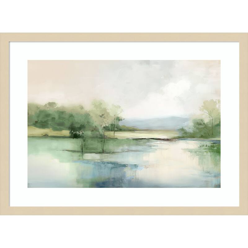 Brushstrokes of Nature No. 1 by Irena Orlov Wood Framed Wall Art Print - Svelte Natural