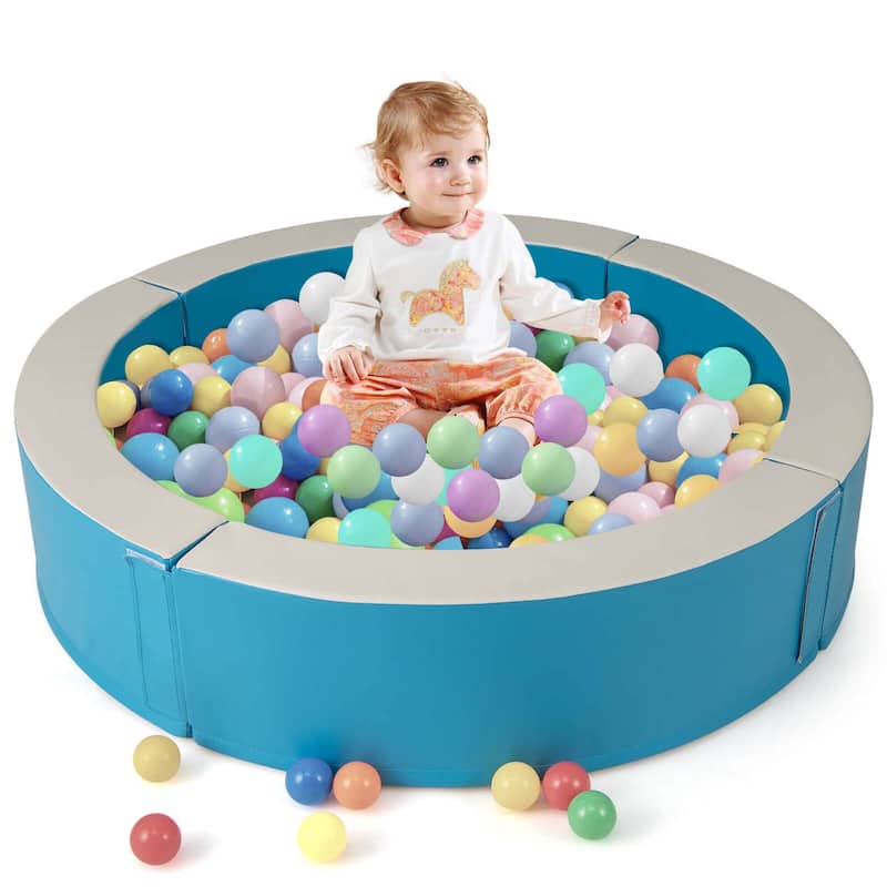 Costway 44.5" x 10" Baby Ball Pit Detachable Foam Ball Pit with 50