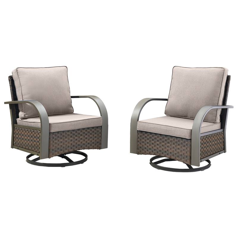 Pocassy Outdoor Sofa PE Wicker Furniture Set