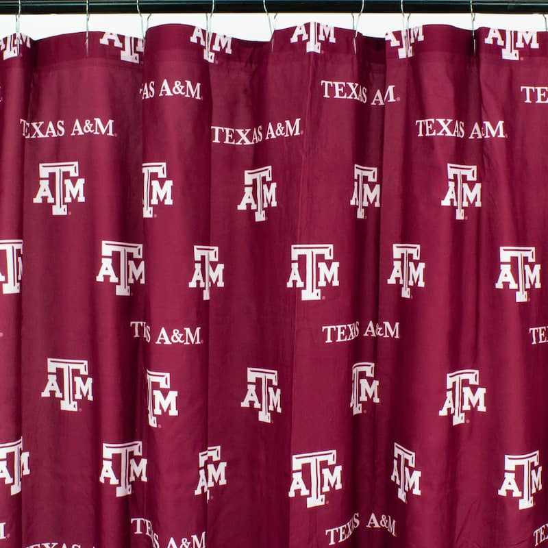Texas A&M Aggies Printed Shower Curtain Cover - 70" x 72"