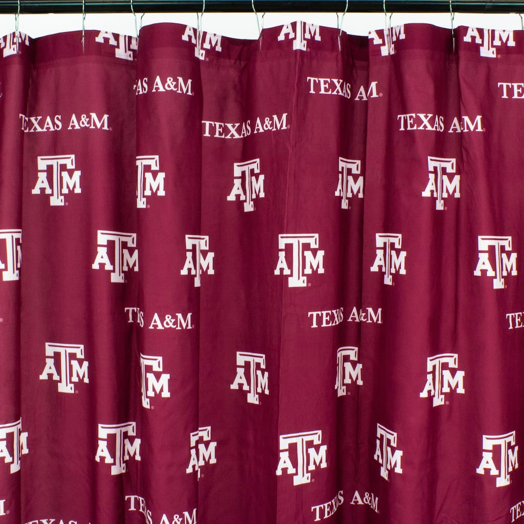 Texas A&M Aggies Printed Shower Curtain Cover - 70" x 72"