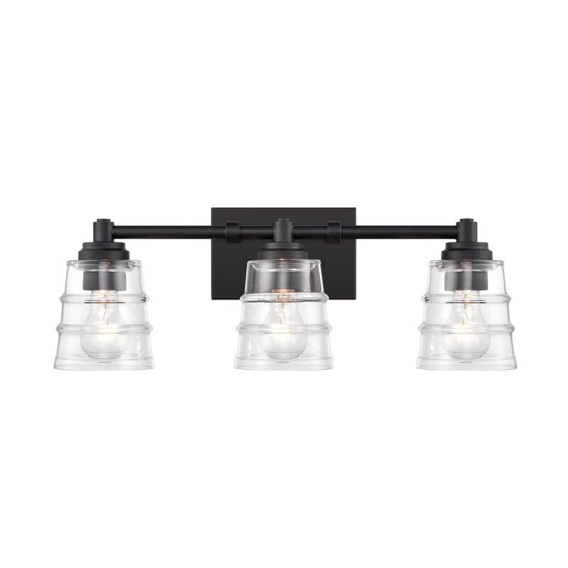 Elk Home Pulsate Satin Nickel With Clear Glass Vanity Light