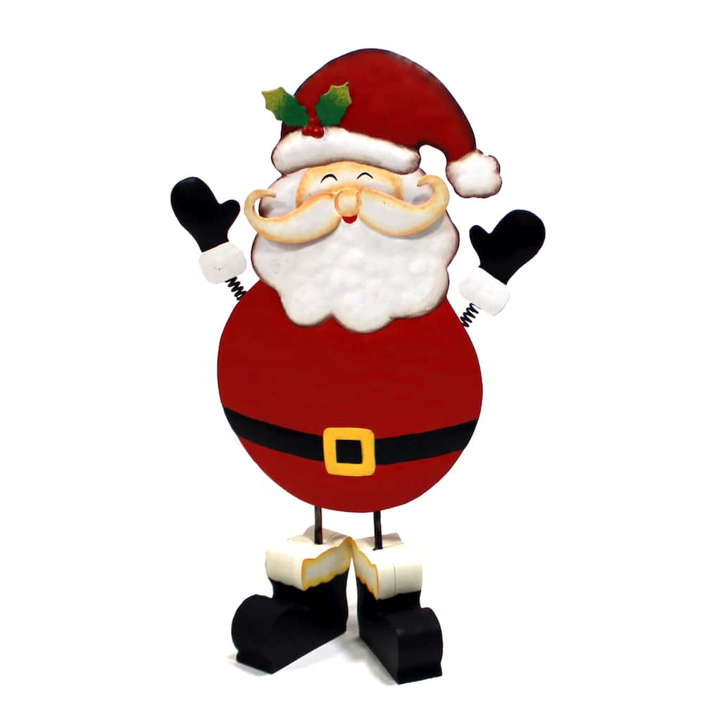 13" Metal Santa Standing Figure