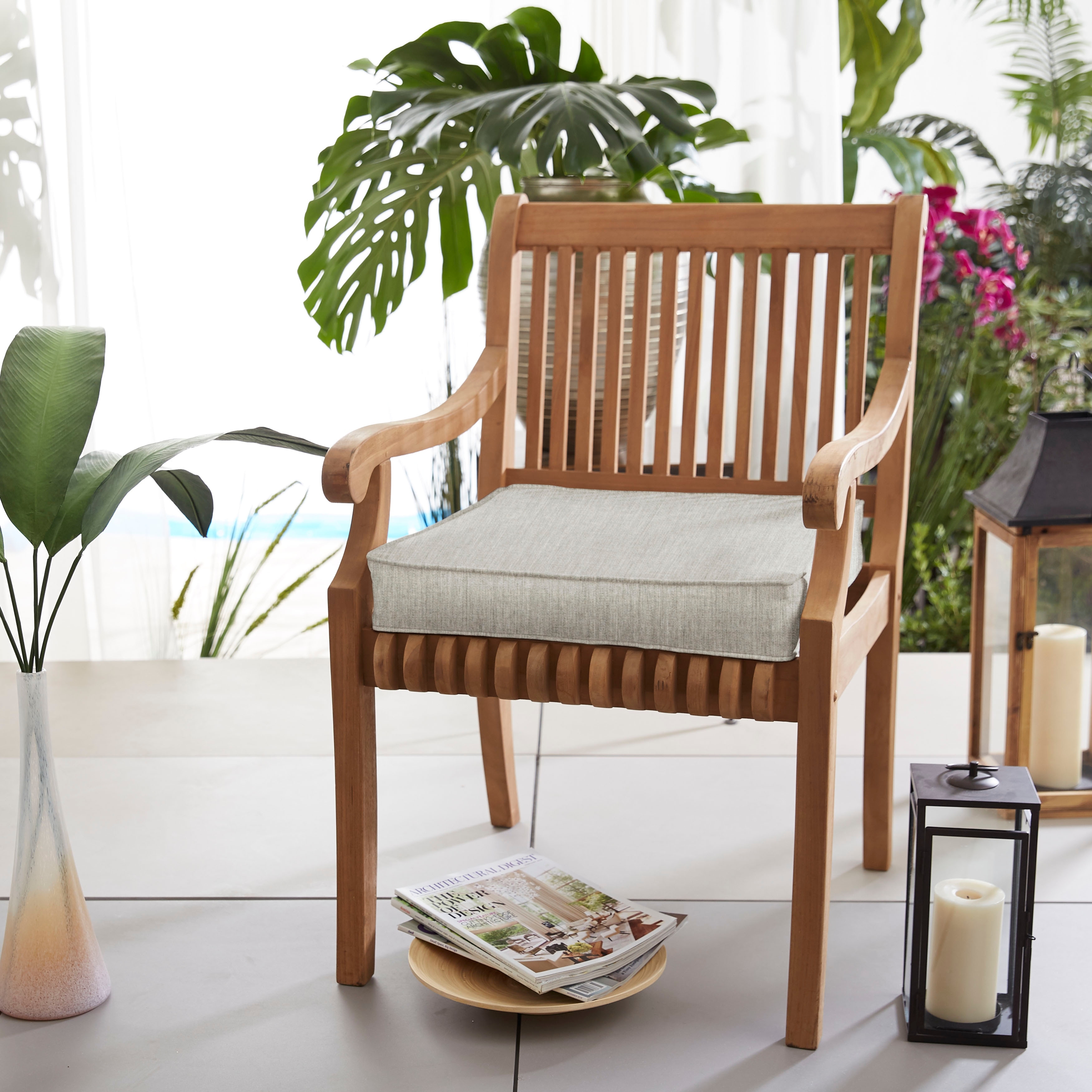 Sorra Home Sunbrella Outdoor Corded Chair Cushion