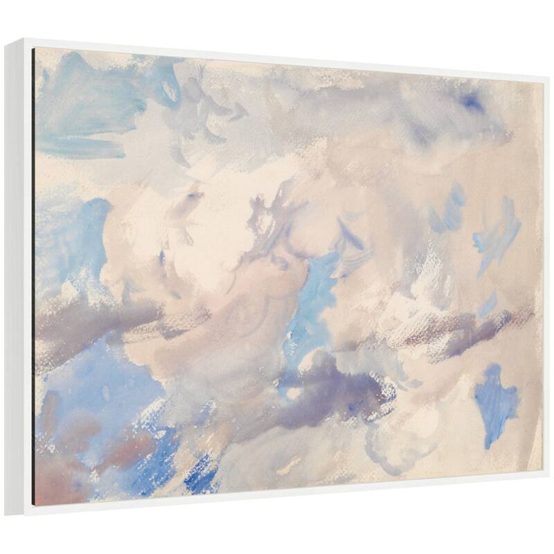 Kate and Laurel Sky circa 1910 John Singer Sargent by Nostalgia Prints Framed Canvas Wall Art Print - 38x28 - White