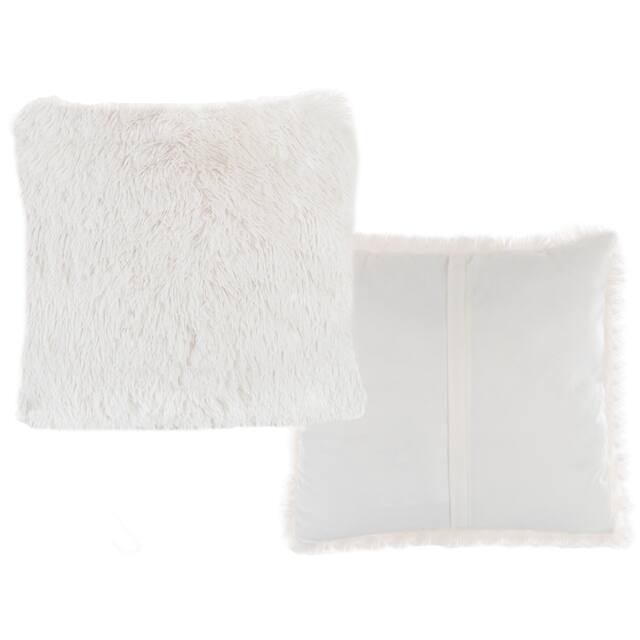 Hastings Home Faux Fur Shag Pillows, Set of 2