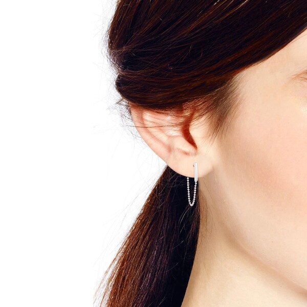 Sterling Silver High Polished Ear Jackets modern earrings 