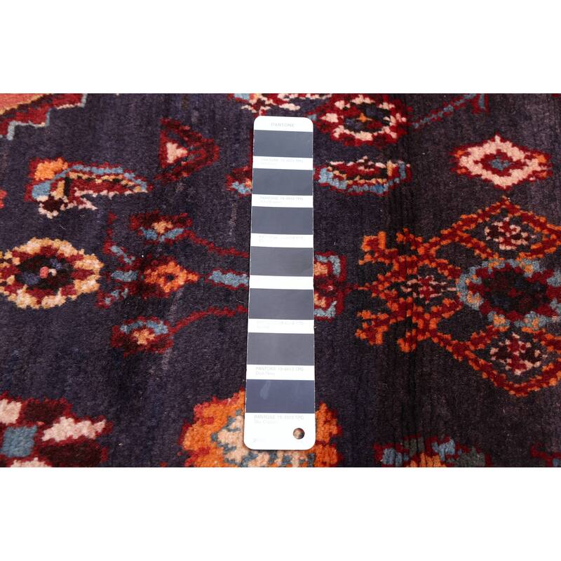 ECARPETGALLERY Hand-knotted Andelz Navy Wool Rug - 3'4 x 8'0