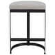 preview thumbnail 1 of 5, Plush Seat Hand Forged Counter Stool - 26" - Black