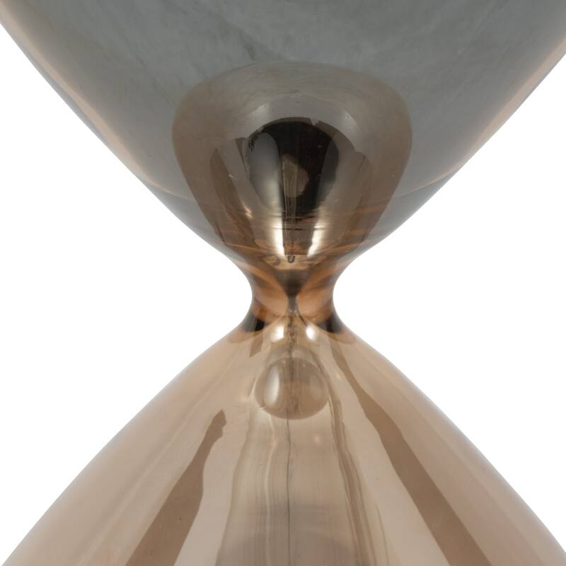 Sagebrook Home Glass Amber Hourglass, Elegant Decorative Objects
