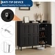 preview thumbnail 7 of 5, Garvee Shoe Cabinet, Large Shoe Cabinet with 3 Doors & Adjustable Shelves, Anti-tip Design, Farmhouse Shoe Organizer