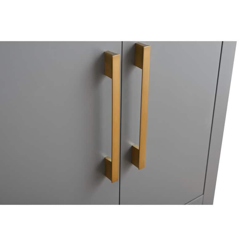 Vanity Art 42" Single Sink Bathroom Vanity Cabinet with Engineered Marble Countertop