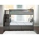 preview thumbnail 2 of 7, AFI Westbrook Twin over Twin Size Staircase Bunk Bed with Bed Drawers & Charging Station in Grey
