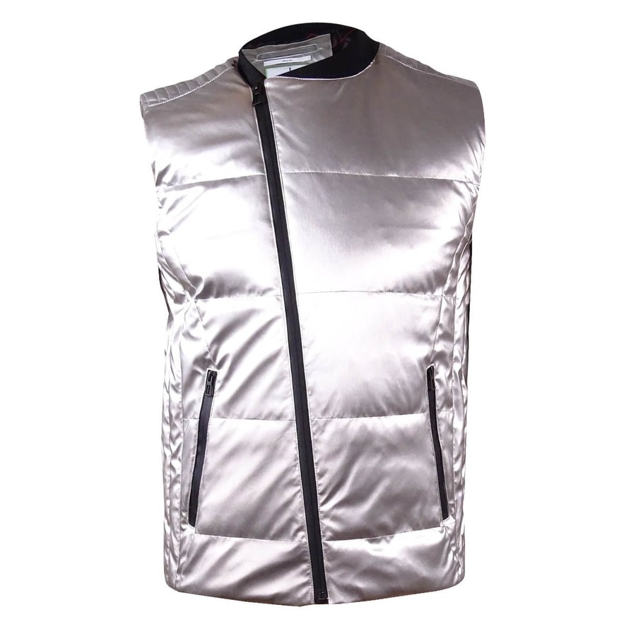 calvin klein silver puffer jacket