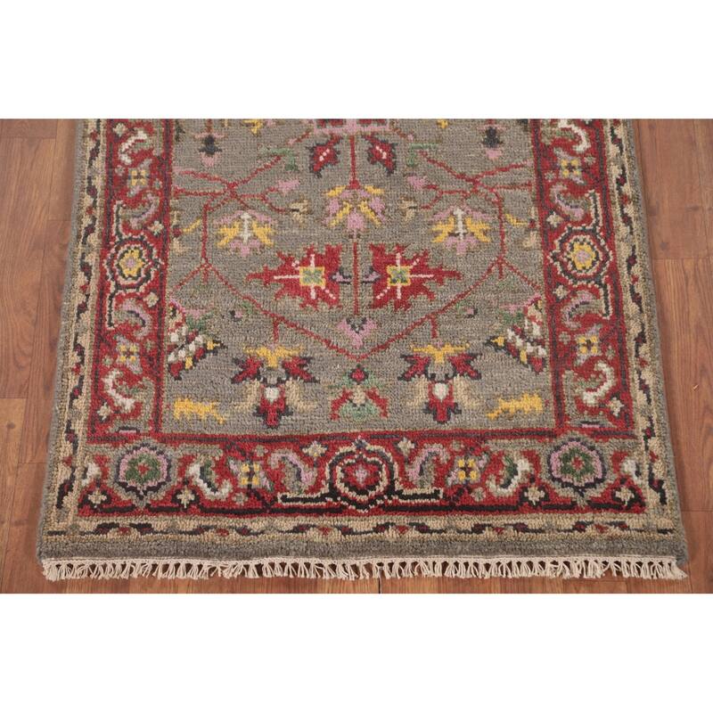 Heriz-Serapi Oriental Accent Rug Handmade Floral Wool Carpet - 2'11"x 5'1"