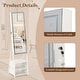 preview thumbnail 14 of 15, VECELO White 4 Piece Bedroom Set Upholstered Height-Adjustable Bed Nightstand Standing Jewelry Mirror Cabinet