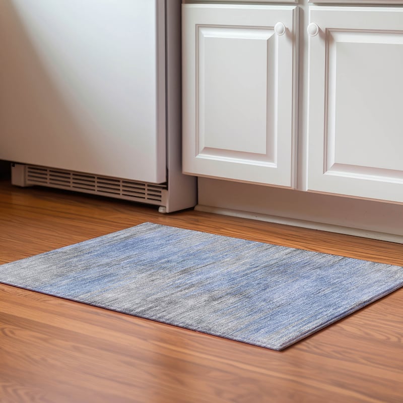 Premium Washable Super Soft Modern Ombre Mayfield Rug - Blue - 1' 8" x 2' 6" - Rectangle