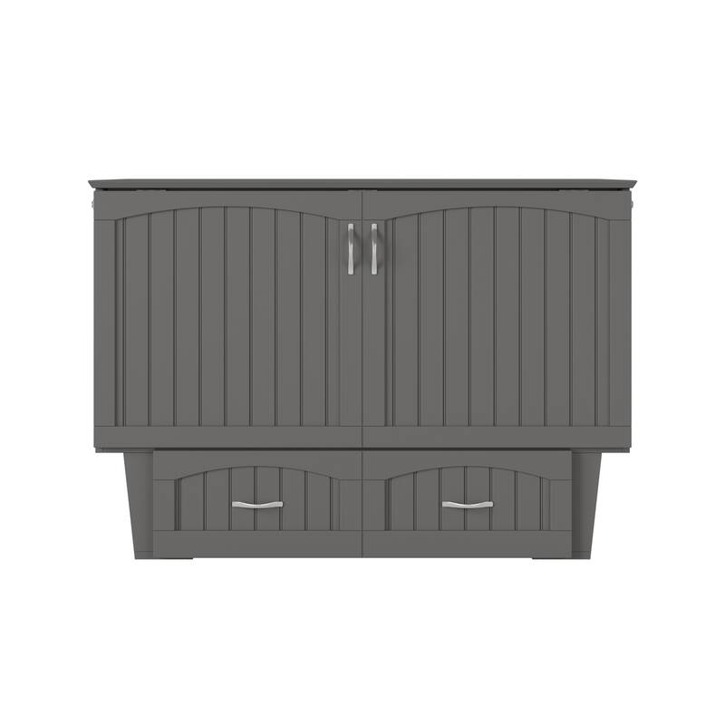 Nantucket Murphy Bed Chest with Mattress and Built-in Charging Station