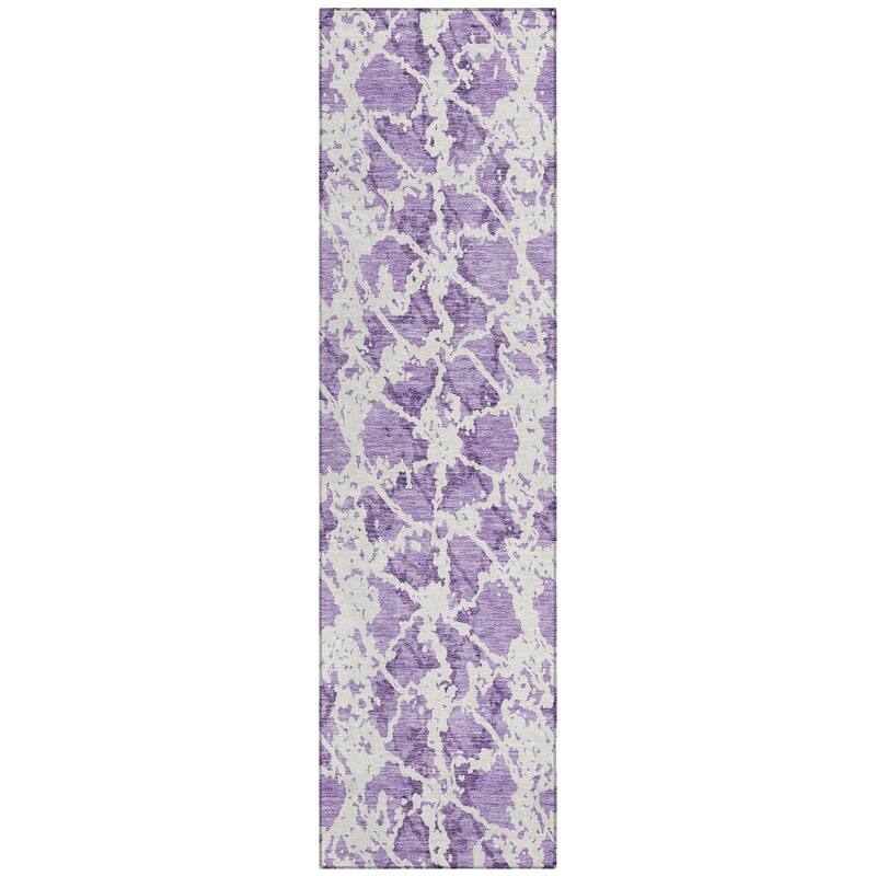 Machine Washable Indoor/ Outdoor Abstract Modern Chantille Rug