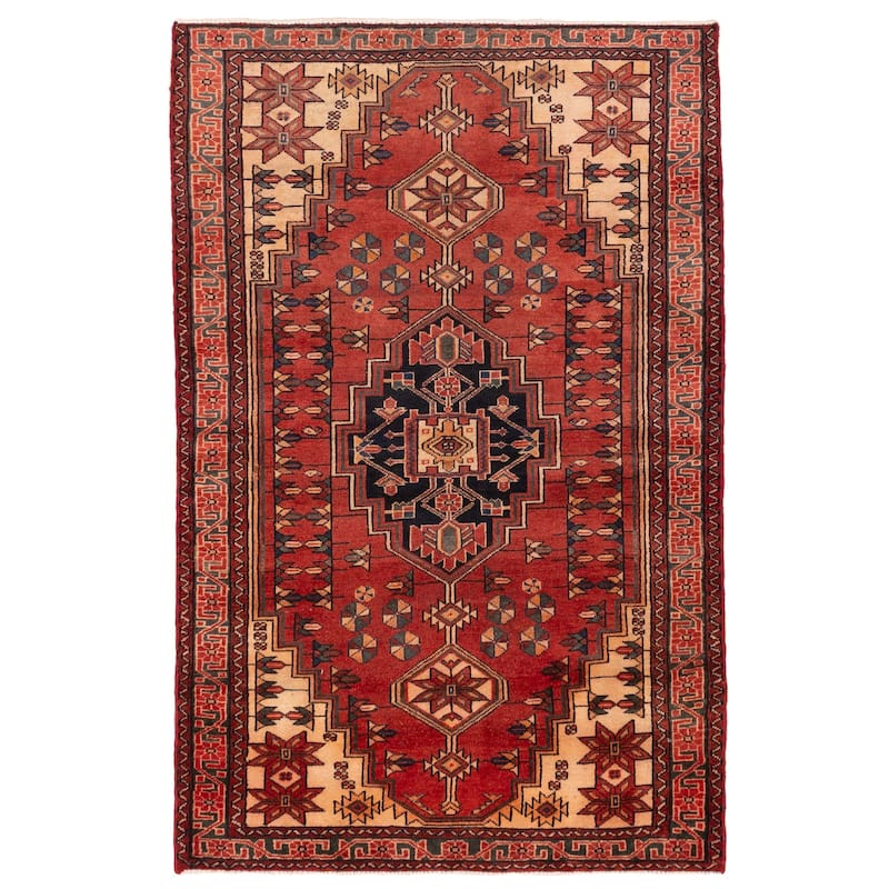 ECARPETGALLERY Hand-knotted Konya Anatolian Red Wool Rug - 4'2 x 6'4
