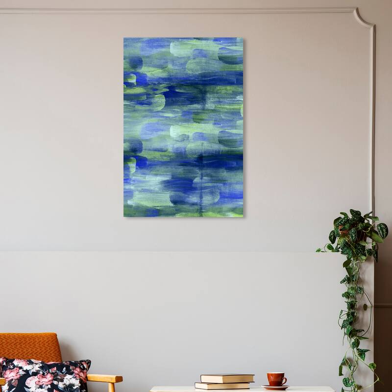 Wynwood Studio Canvas Abstract Rocablu Blue and Modern & Contemporary Wall Art Canvas Print - 30 x 20