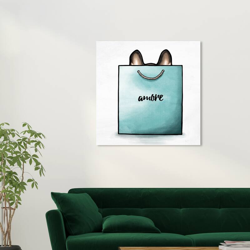 Wynwood Studio Canvas Fashion and Glam Amore Bag Green and Mint Green Glam Wall Art Canvas Print - 30 x 30