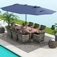 preview thumbnail 5 of 37, Costway 11 PCS Patio Dining Set with 15 ft Double-Sided Patio Umbrella - See Details