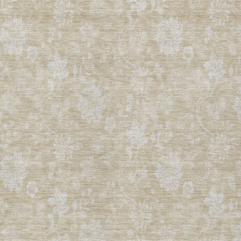 HomeRoots Floral Transitional Rectangle Outdoor Rug
